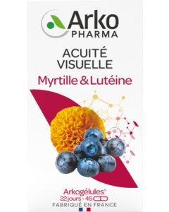 Arkogelules Acuité Visuelle Myrtille Lutéine Gélule 45
