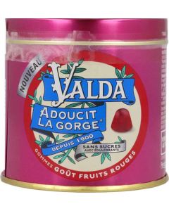 Valda Gommes Sans Sucres Fruits Rouges Adoucit La Gorge 140g