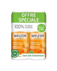 Weleda Duo Déodorant roll-on 24H Argousier2 x 50 ml