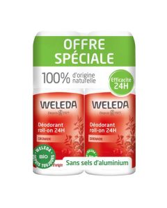 Weleda Duo Déodorant roll-on 24H Grenade 2 x 50 ml