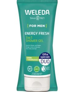 Weleda Homme Duo Gel Douche 3 en 1 Energy Fresh 2x200ml