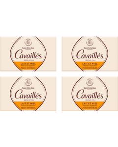 Rogé Cavaillès Savon Extra Doux Lait et Miel Surgras Actif 4x250g