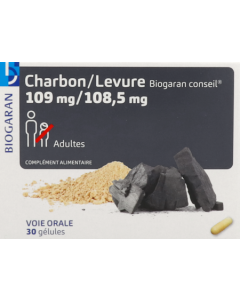 Charbon Levure Biogaran Conseil 109/108mg5 Gelule 30