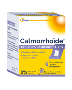 Calmorrhoïde lingettes hémorroïdaires 20 sachets