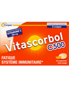 Cooper Vitascorbol Vitamine C 500mg Comprime A Croquer x24