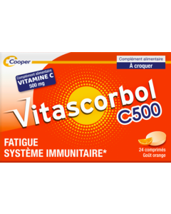 Vitascorbol Vitamine C 500mg Comprimés à Croquer 24 x2