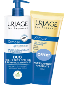 Uriage Xémose Baume Oléo-Apaisant Antigrattage 500ml + Huile Lavante