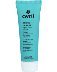 Avril Crème De Nuit Peaux Sèches Sensibles Bio 50ml