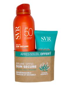 SVR Sun Secure Brume SPF50 200 ml + Lait Après-Soleil 50 ml Offert