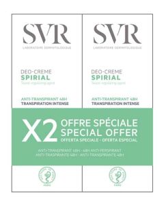 SVR Spirial Crème Déodorante Antitranspirante 50ml x2