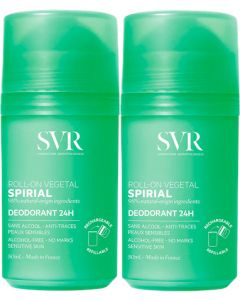 SVR Spirial Déodorant Roll On Végétal 50ml x2