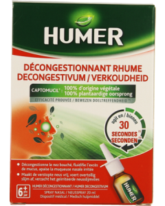 Humer Décongestionnant Rhume Spray Nasal 20ml