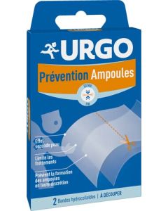 Urgo Bandes à Découper Prévention Ampoules Barrière Anti-Frottements Hydrocolloïde 2 Bandes
