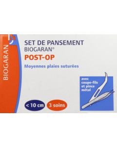 Biogaran Set Pansement Post Operatoire Moyennes Plaies X3