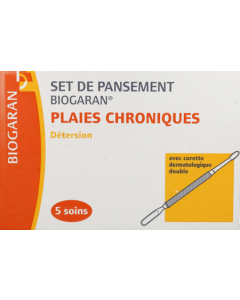 Biogaran Set Pansement Plaies Chroniques Detersion X5