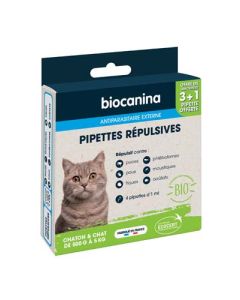 Biocanina Pipettes Répulsives Chaton/Chat Bio x4