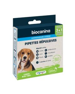 Biocanina Pipettes Répulsives Chiot/Petit Chien Bio x4