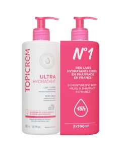 Topicrem Ultra-Hydratant Lait Corps 2x500 ml