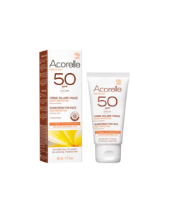Acorelle Bio Crème Solaire Visage Spf50 50ml