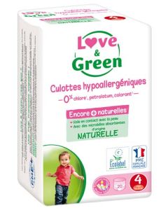 Love & Green Culottes Hypoallergéniques T4 x 20 