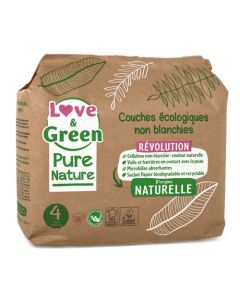 Love & Green Pure Nature Couches Écologiques Non Blanchies T4 x 38