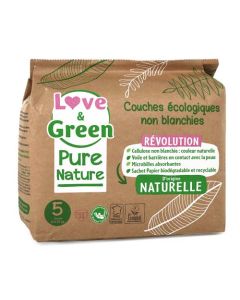 Love & Green Pure Nature Couches Écologiques Non Blanchies T5 x 33