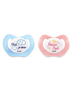 Dodie Sucette 0-6 Mois Physio Nuit Etoile/Nuages Sans Anneau 1 sucette