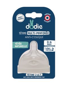 Dodie Tétine Anti-Colique 3+mois Débit 2 Moyen