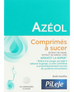 Pileje Azeol 30 comprimés goût menthe