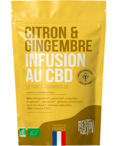 Rest In Tizz Infusion CBD Citron Gingembre 50g