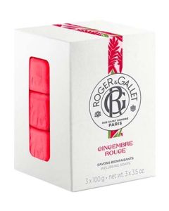 Roger & Gallet Coffret de 3 Savons Bienfaisants Gingembre Rouge