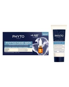 Phyto Cyane Coffret Traitement Antichute Homme 12 ampoules + Shampoing Revigorant 100 ml