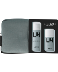 Lierac Coffret Homme Fluide Antiage Le Fluide Anti-age Global 50ml + Le Déodorant 50ml + Trousse Off