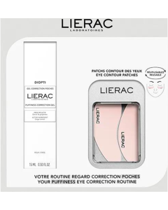 Lierac Diopti Coffret Diopti Poches Gel Lissant 15ml + Patch Contour des Yeux x2