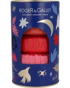 Roger & Gallet Coffret Boite Métal Savons Bienfaisants 3x100g Fleur de Figuier Gingembre Rose
