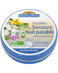 Biofloral Fleurs De Bach Pastilles Secours Nuit Paisible Bio 50g