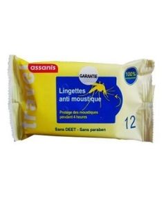 Assanis Lingettes Anti-moustiques 12 Lingettes