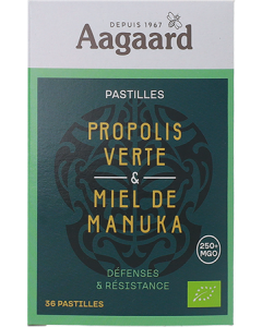 Aagaard Pastilles Propolis Verte et Miel de Manuka x36