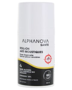 Alphanova Santé Roll On Anti-Moustiques Adulte Zone Tropicale 50ml