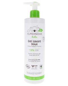 Alphanova Bébé Gel Lavant Doux 2-En-1 Bio 400ml New
