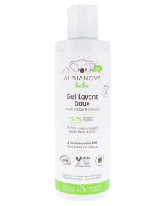 Alphanova Bébé Gel Lavant Doux 2-En-1 Bio 200ml New