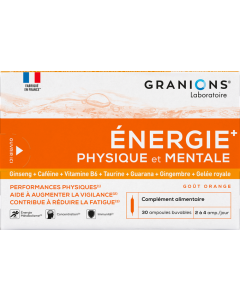 Granions Energie Physique et Mentale Solution Buvable Ampoules 2ml x30
