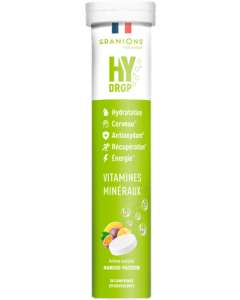 Granions HyDrop Pastilles Hydratation Mangue Passion Comprimés Effervescents x20