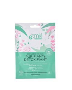 MKL Green Nature Masque en Tissus Visage Purifiant Détoxifiant Cosmos Nat