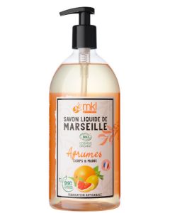 MKL Green Nature Savon Liquide Marseille Bio Agrumes 1L 