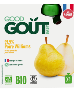 Good Gout Baby Gourde Poire Williams Bio 85g X4