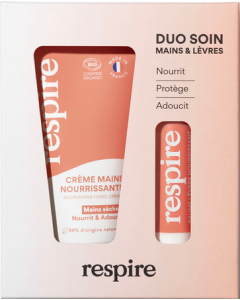 Respire Duo Soin Mains et Lèvres Coffret