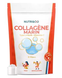 Nutri&Co Collagène Marin Type I Ii Iii Vitamine C Neutre Poudre 180g