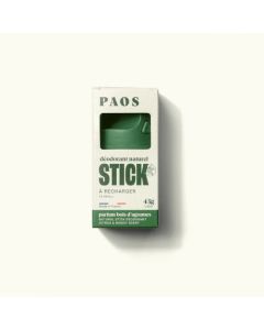 Paos Déodorant Stick Naturel Réutilisable Parfum Citron Thé Vert 40g