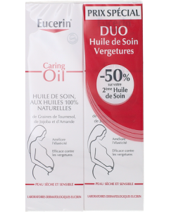 Eucerin Huile Soin Vergetures Peaux Sensibles 125ml X2